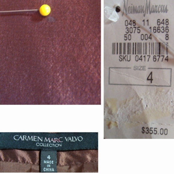 Silk Skirt $355 Carmen Marc Valvo - Picture 5 of 5